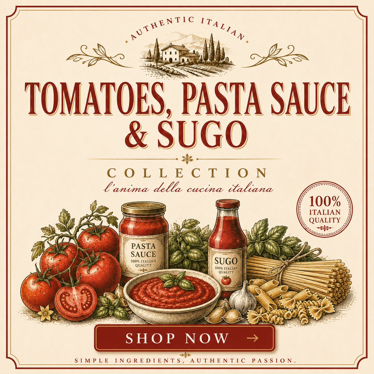 Tomatoes, Pasta Sauces & Sugo