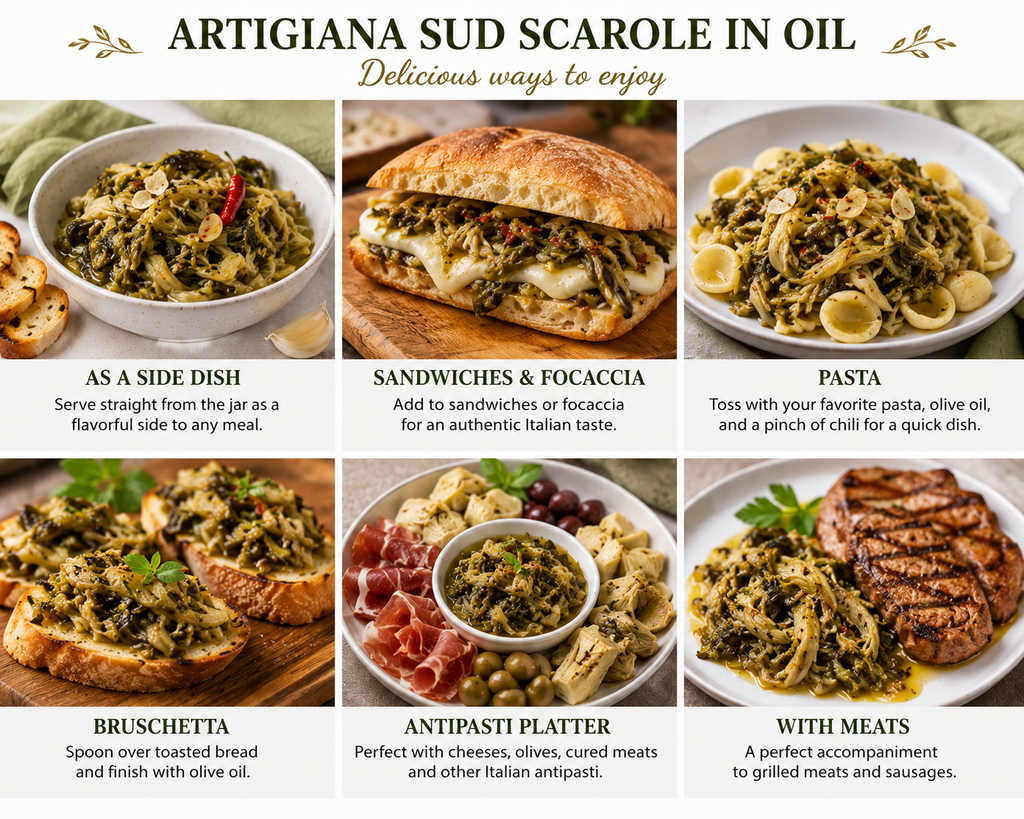 ARTIGIANA SUD SCAROLE 280g Escarole in Oil