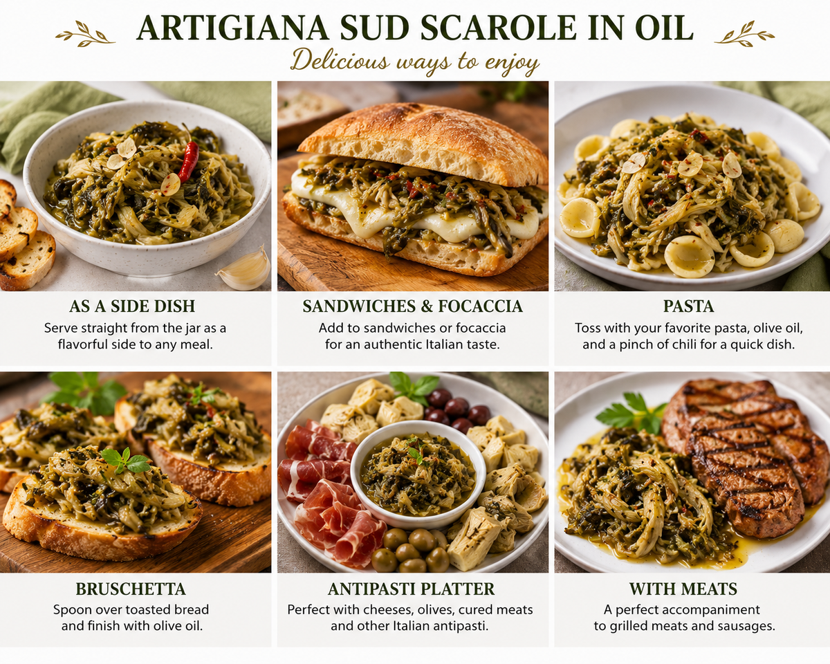 ARTIGIANA SUD SCAROLE 280g Escarole in Oil