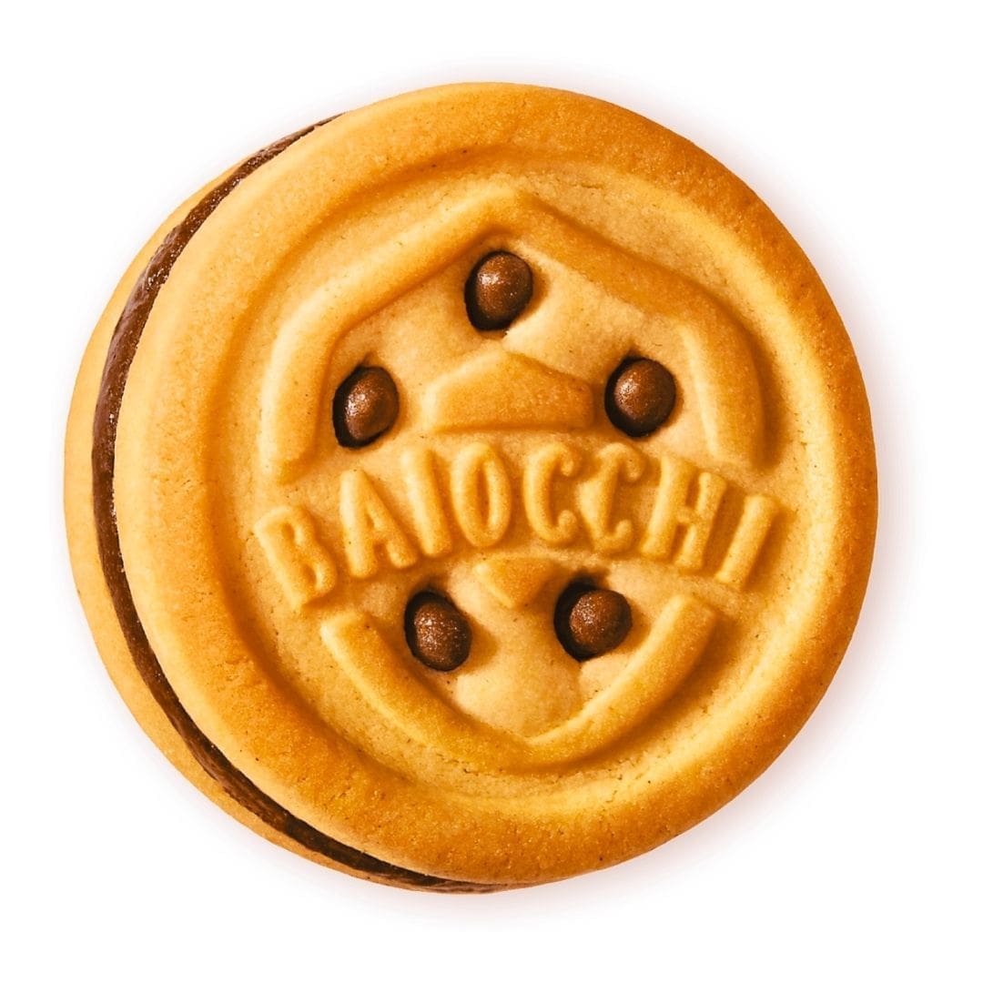 Mulino Bianco Baiocchi 260g Shortbread biscuits with hazelnut cream and cocoa
