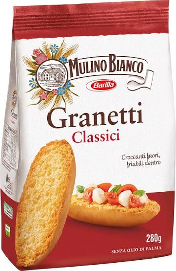 Mulino Bianco Granetti Classici 280g Crispy and Crumbly Toasts, Crispbreads