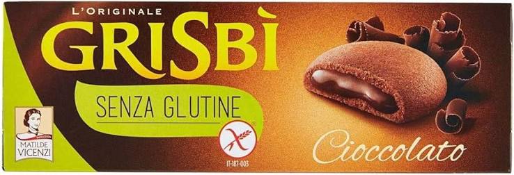 GRISBI CHOCOLATE GLUTEN FREE 150g  Luxurious cookies filled with rich, creamy chocolate.