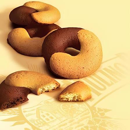 Mulino Bianco Abbracci 350g Cocoa and Cream Hugs Cookies.