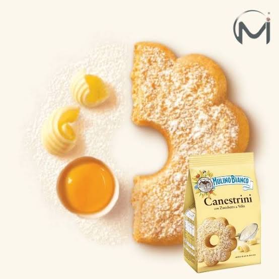 Mulino Bianco Canestrini 200g Shortbread Cookies with Icing Sugar