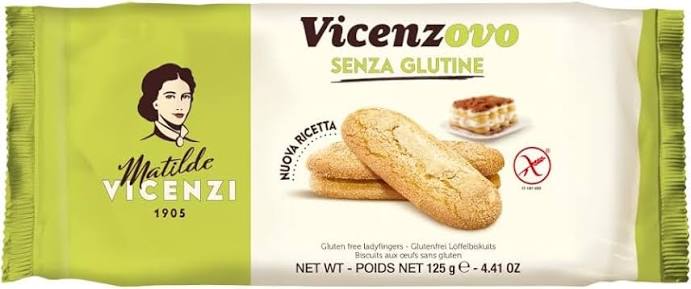 VICENZI VINCENZOVO SAVOIARDI 125g GLUTEN FREE  Italian savoiardi biscuits