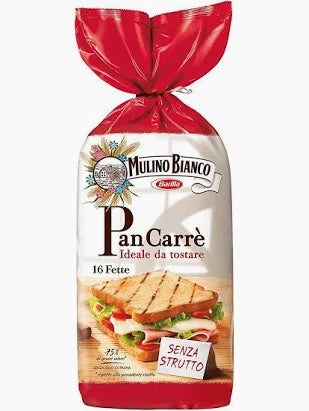 MULINO BIANCO PAN CARRE’ X24 430g-Extra Soft sliced white bread.